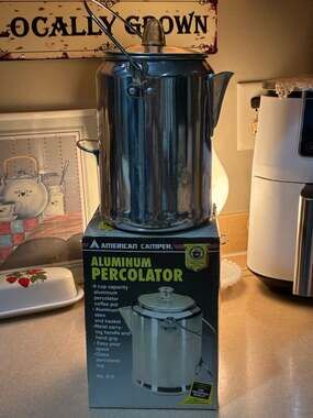 American Camper 9-Cup Aluminum Percolator Coffee Pot Item 810